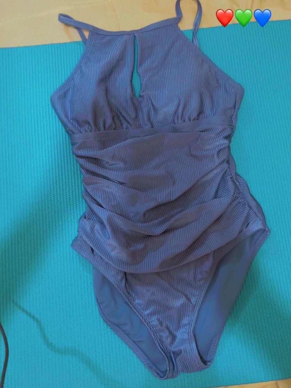 Blue Wave Pattern Maxi Skirt and baby boy 1 piece swim suit Size 8